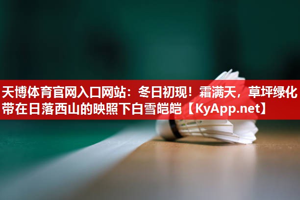 冬日初现!霜满天,草坪绿化带在日落西山的映照下白雪皑皑 冬日初现!霜满天,草坪绿化带在日落西山的映照下白雪皑皑